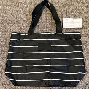 Black and White Striped Tote Bag
